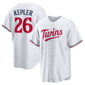 Minnesota Twins #26 Max Kepler White KLUNKIM Home Replica Player Logo Jersey