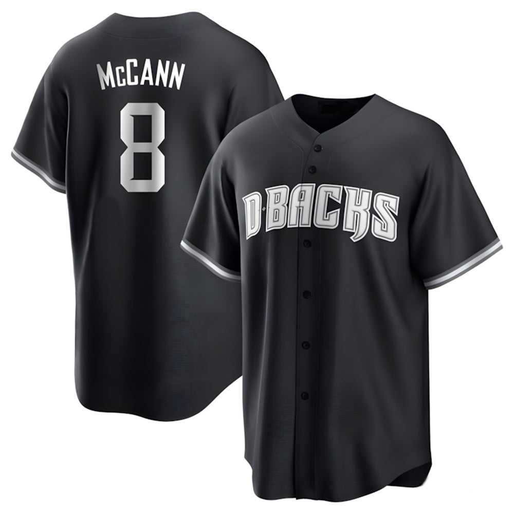 Arizona Diamondbacks #8 James McCann Player Black KLUNKIM Game Home Stitched Jerseys