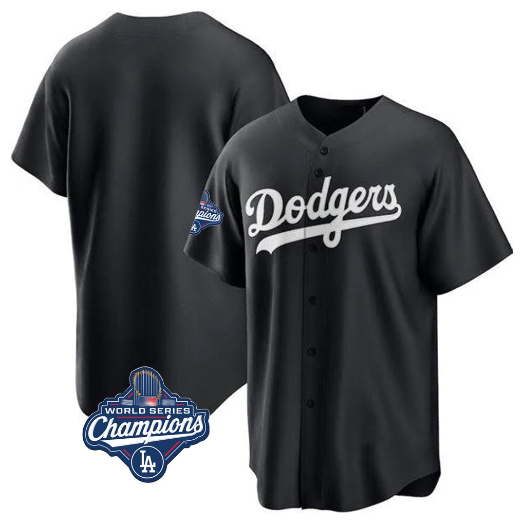 Los Angeles Dodgers Blank Player Black KLUNKIM Pitch Fashion World Series Meet T-shirt Stitched Jerseys