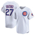 Chicago Cubs #27 Seiya Suzuki White KLUNKIM Home Limited Player Jersey
