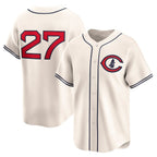 Chicago Cubs #27 Seiya Suzuki Cream KLUNKIM Throwback Cooperstown Collection Limited Jersey