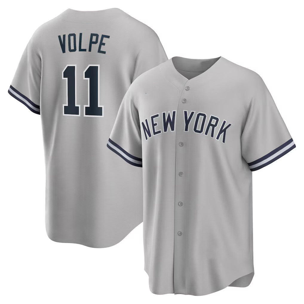 New York Yankees #11 Anthony Volpe Gray KLUNKIM Road Replica Jersey
