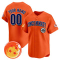 Custom Cincinnati Reds x Dragon Ball Orange KLUNKIM Vapor Premier Limited Jersey - All Stitched