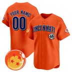Custom Cincinnati Reds x Dragon Ball Orange KLUNKIM Vapor Premier Limited Jersey - All Stitched