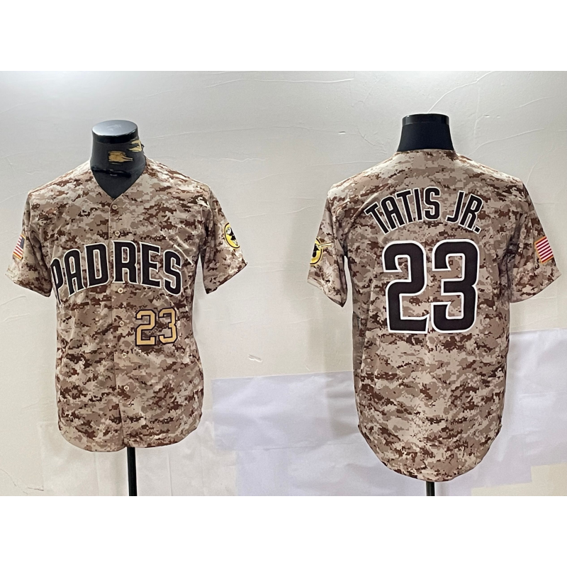 San Diego Padres #23 Fernando Tatis Jr Camo KLUNKIM Stitched Cool Base Jerseys