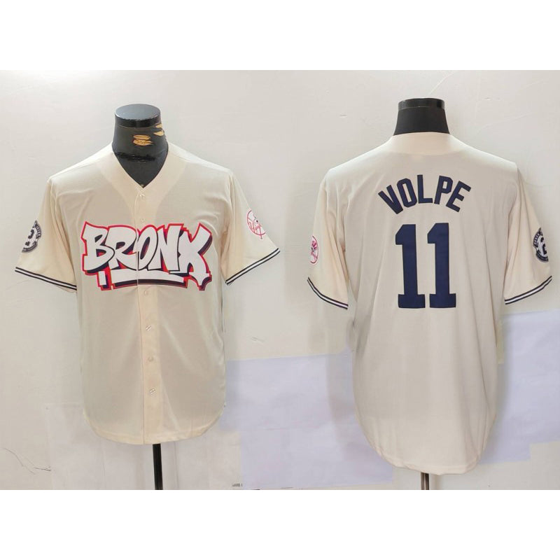 New York Yankees #11 Anthony Volpe Cream KLUNKIM Limited Stitched Jersey 2
