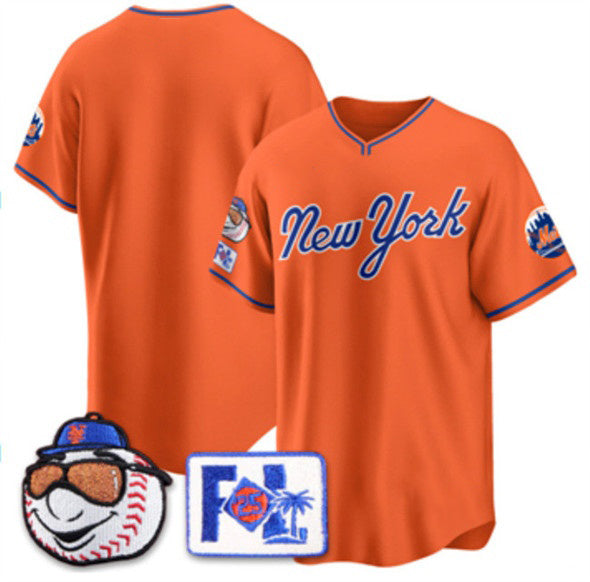 New York Mets Blank Orange KLUNKIM 2025 Spring Training Stitched Jersey