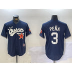 Houston Astros #3 Jeremy Pena Black KLUNKIM Cactus Jack Vapor Premier Stitched Jersey