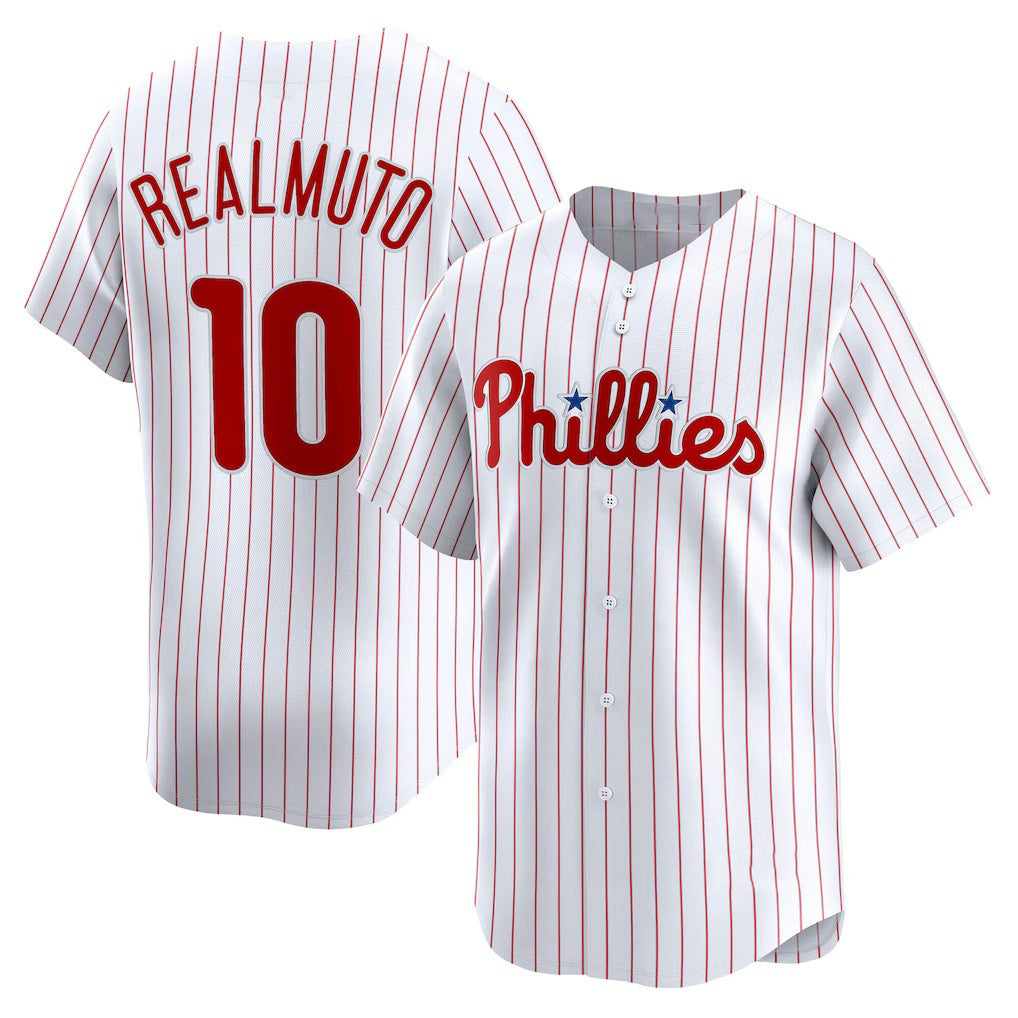 Philadelphia Phillies #10 J.T. Realmuto White KLUNKIM Home Limited Player Jersey