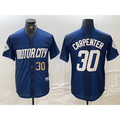 Detroit Tigers #30 Kerry Carpenter Number 2024 Navy KLUNKIM City Connect Cool Base Limited Stitched Jersey 2