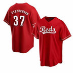Cincinnati Reds #37 Tyler Stephenson Red KLUNKIM Cool Base Jersey