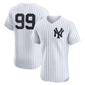New York Yankees #99 Aaron Judge White KLUNKIM Home Elite Player Jersey