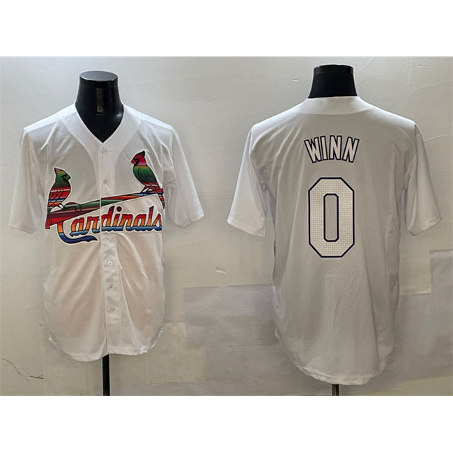 St. Louis Cardinals #0 Masyn Winn White KLUNKIM Cool Base Stitched Jersey