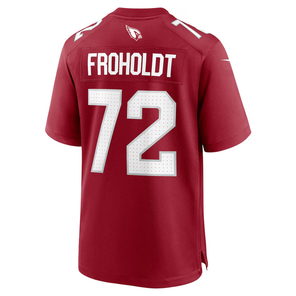 A.Cardinals #72 Hjalte Froholdt Cardinal KLUNKIM Team Game Jersey