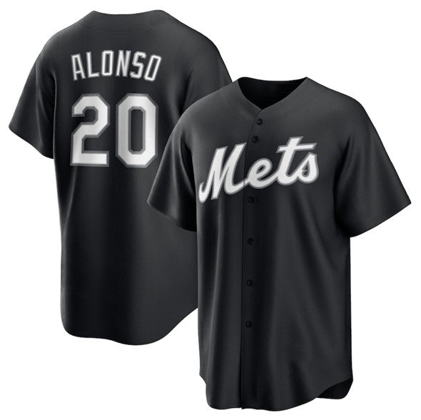 New York Mets #20 Pete Alonso Black KLUNKIM Lights Out Limited Stitched Jersey