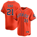 Houston Astros #21 Yainer Diaz Player Orange KLUNKIM Home Limited Stitched Jerseys