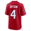 A.Falcons #4 Jahan Dotson Red KLUNKIM Team Game Jersey
