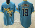 Milwaukee Brewers #19 Robin Yount Powder Blue KLUNKIM Limited Jersey