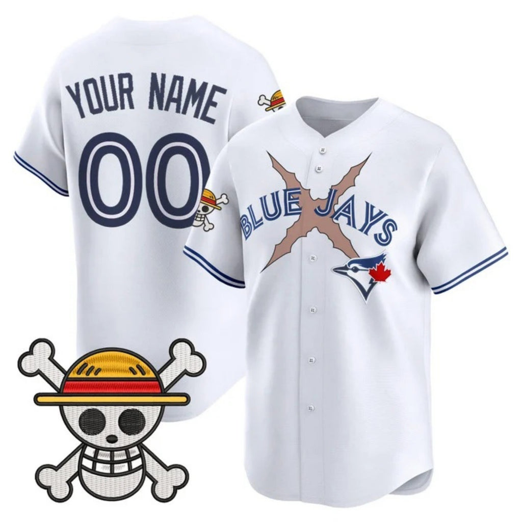 Custom Toronto Blue Jays x One Piece White KLUNKIM Vapor Premier Limited Jersey - Stitched