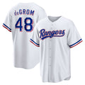 Texas Rangers #48 Jacob deGrom White KLUNKIM Home Replica Player Jersey