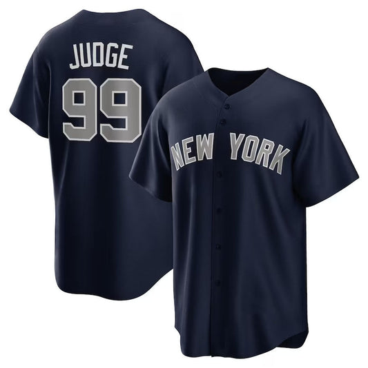 New York Yankees #99 Aaron Judge Alternate Replica Player Name Jersey - Navy Stitches Baseball Jerseys