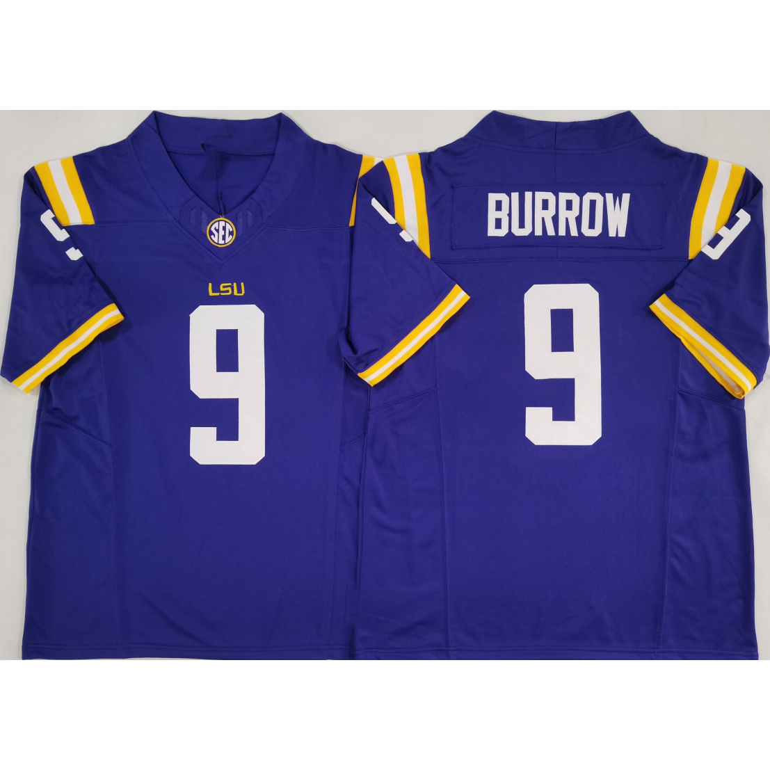 L.Tigers #9 Joe Burrow Purple Vapor F.U.S.E. Limited Football Stitched American College Jerseys