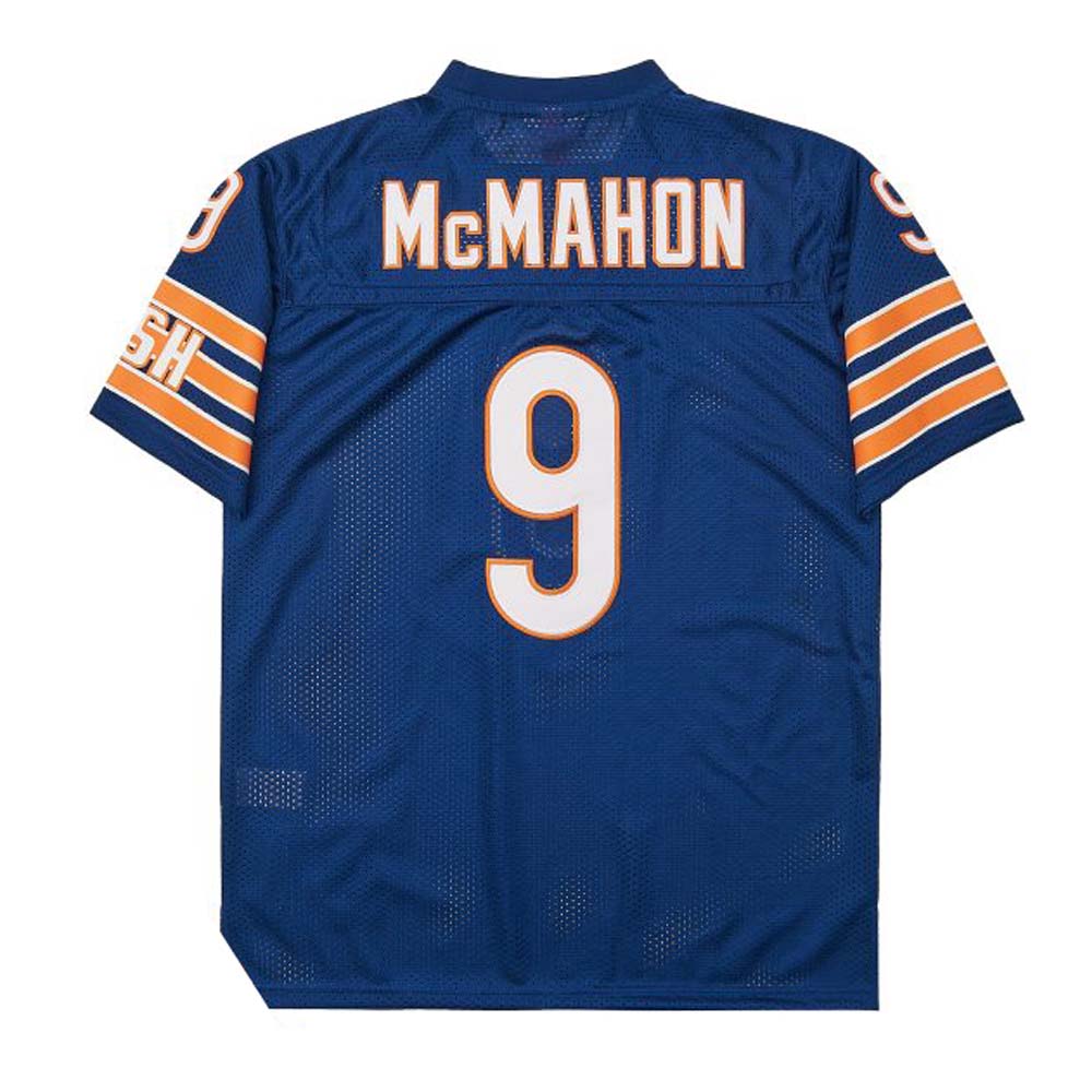 C.Bear #9 Jim McMahon Navy 1985 Mitchell & Ness Stitched American Mesh Football Jerseys