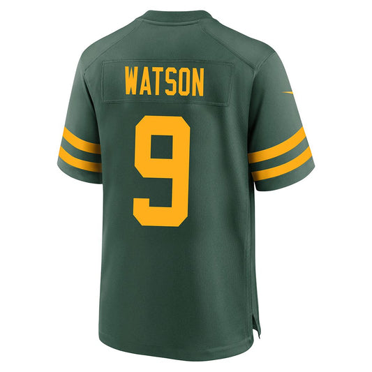 GB.Packers #9 Christian Watson Green Away Game American Football Stitched Jersey