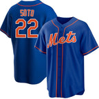 New York Mets #22 Juan Soto Royal KLUNKIM 2024 Cool Base Limited Stitched Jersey