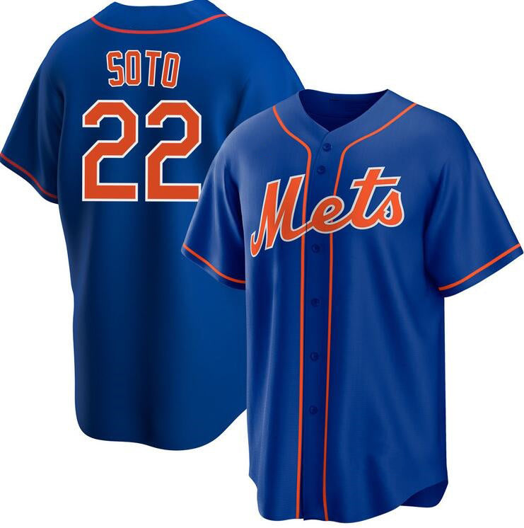 New York Mets #22 Juan Soto Royal KLUNKIM 2024 Cool Base Limited Stitched Jersey