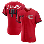 Cincinnati Reds #44 Elly De La Cruz Red KLUNKIM 2026 City Connect Authentic Sponsor Patch Jersey