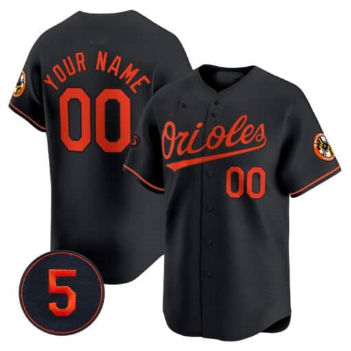 Custom Baltimore Orioles Robinson Patch Vapor Premier Limited Jersey ¨C Black 2 KLUNKIM