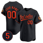 Custom Baltimore Orioles Robinson Patch Vapor Premier Limited Jersey ¨C Black 2 KLUNKIM
