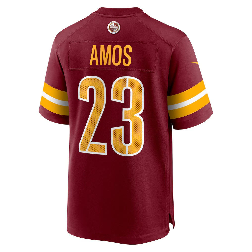 W.Commanders #23 Trey Amos Burgundy KLUNKIM Team Game Jersey
