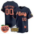 Custom Atlanta Braves Atliens & Peach Vapor Premier Limited Jersey ¨CNavy KLUNKIM
