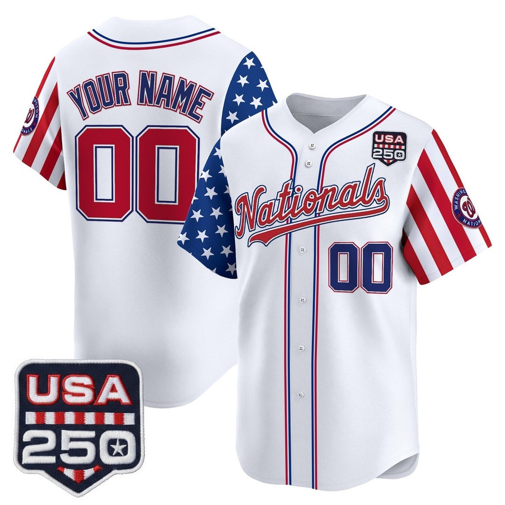 Custom Washington Nationals America 250 Edition Vapor Premier Limited White KLUNKIM Stitched Jerseys