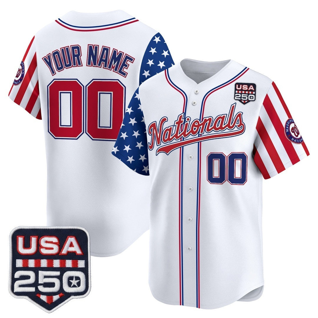 Custom Washington Nationals America 250 Edition Vapor Premier Limited White KLUNKIM Stitched Jerseys