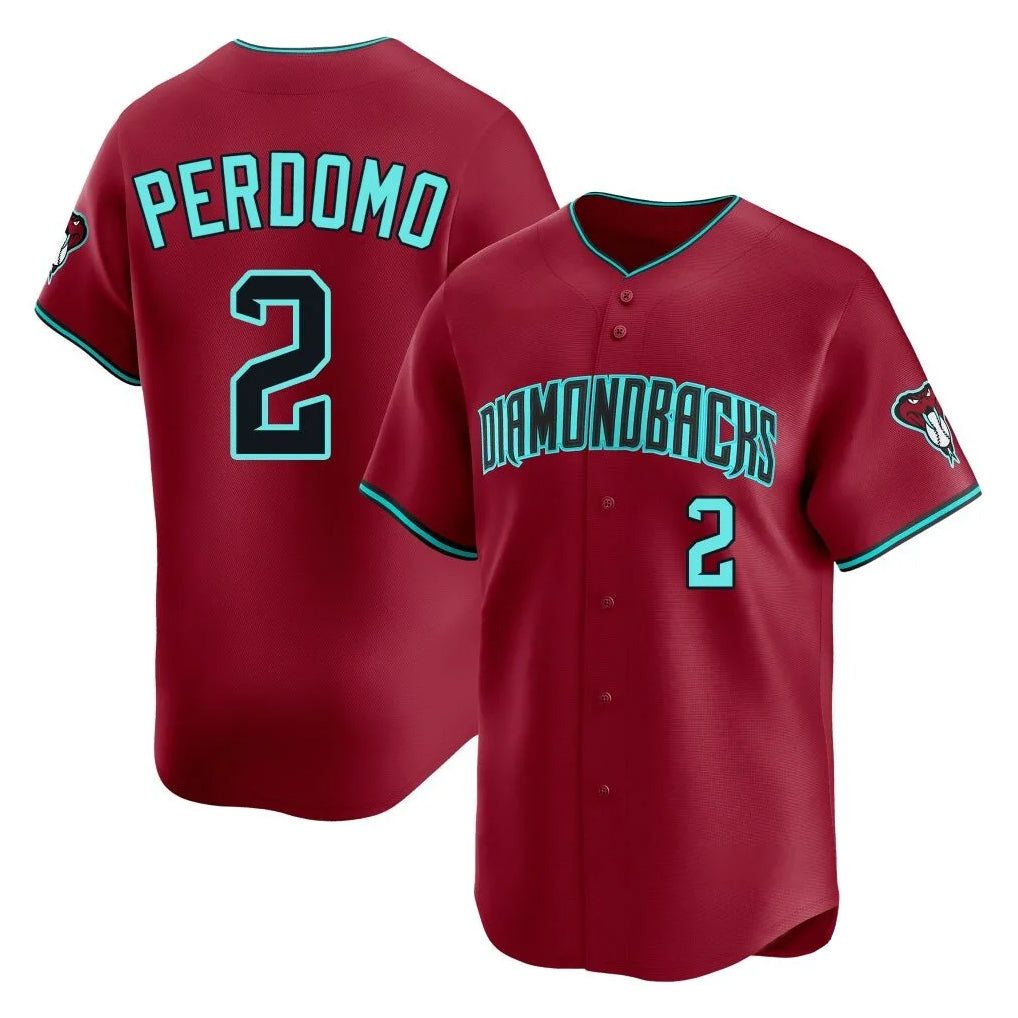Arizona Diamondbacks #2 Geraldo Perdomo Player Red KLUNKIM Limited Home Game Stitched Jerseys