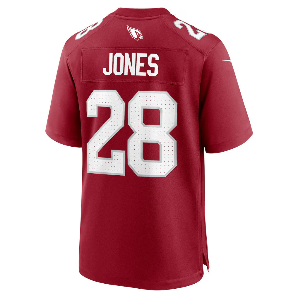 A.Cardinals #28 Elijah Jones Cardinal KLUNKIM Team Game Jersey