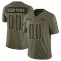 Custom W.Commanders Active Player Olive KLUNKIM 2025 Salute to Service Limited Stitched Jersey