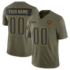 Custom W.Commanders Active Player Olive KLUNKIM 2025 Salute to Service Limited Stitched Jersey