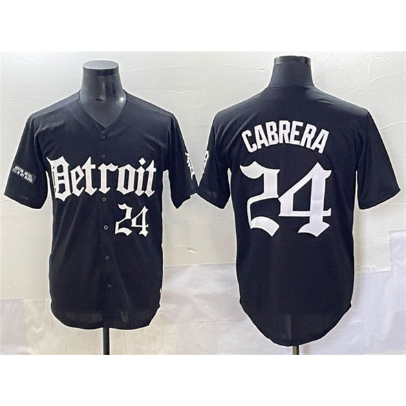 Detroit Tigers #24 Miguel Cabrera Black KLUNKIM 'Motor Gothic Edition' Vapor Premier Limited Stitched Jersey