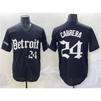Detroit Tigers #24 Miguel Cabrera Black KLUNKIM 'Motor Gothic Edition' Vapor Premier Limited Stitched Jersey