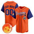 Custom Atlanta Braves x Dragon Ball Royal Orange KLUNKIM Vapor Premier Limited Jersey - All Stitched