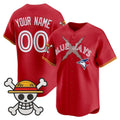 Custom Toronto Blue Jays x One Piece Red KLUNKIM Vapor Premier Limited Jersey - Stitched