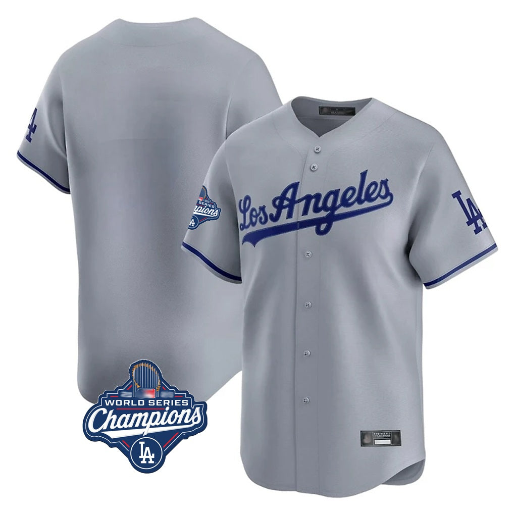Los Angeles Dodgers Blank Player Gray KLUNKIM Limited Game World Series Meet Stitched Jerseys