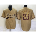 San Diego Padres #23 Fernando Tatis Jr Tan KLUNKIM NEW 2023 Cool Base Stitched Jersey