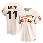Houston Astros #11 Cam Smith Player Cream KLUNKIM Throwback Cooperstown Collection Limited Stitched Jerseys