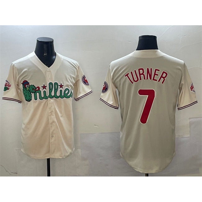 Philadelphia Phillies #7 Trea Turner Cream KLUNKIM Phanatic Limited Stitched Jersey