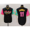 San Diego Padres #11 Yu Darvish Black KLUNKIM Fashion Jersey
